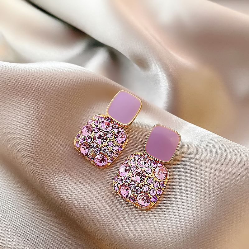 Rhinestone Alloy Drop Earring SpreePicky