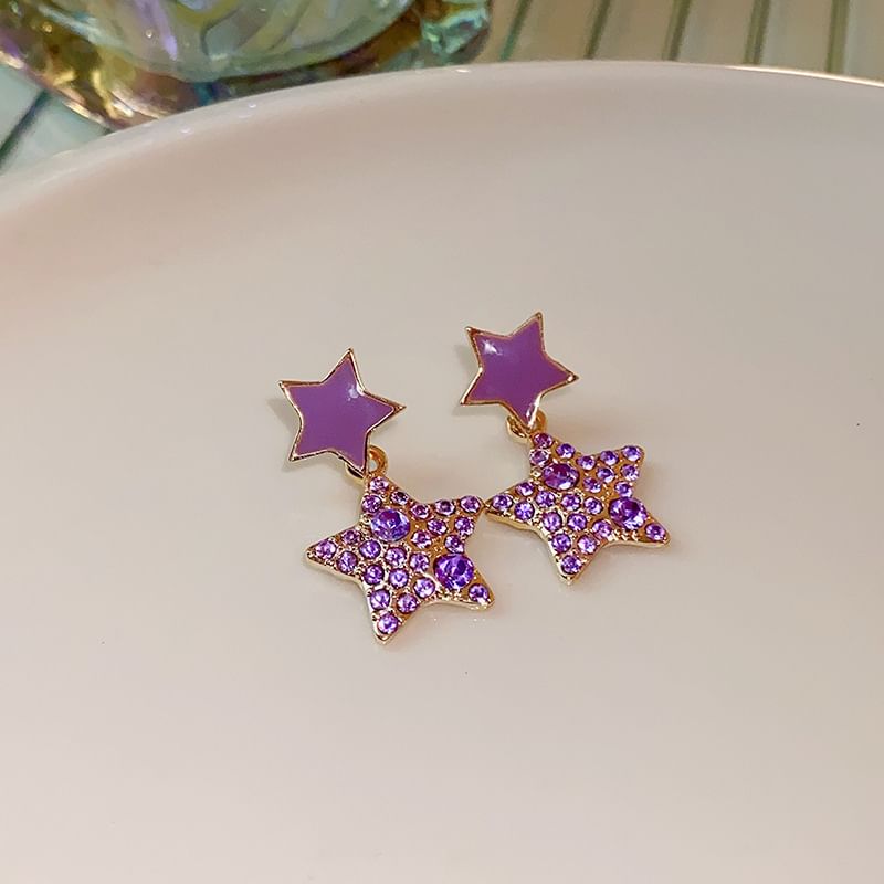 Rhinestone Alloy Drop Earring SpreePicky