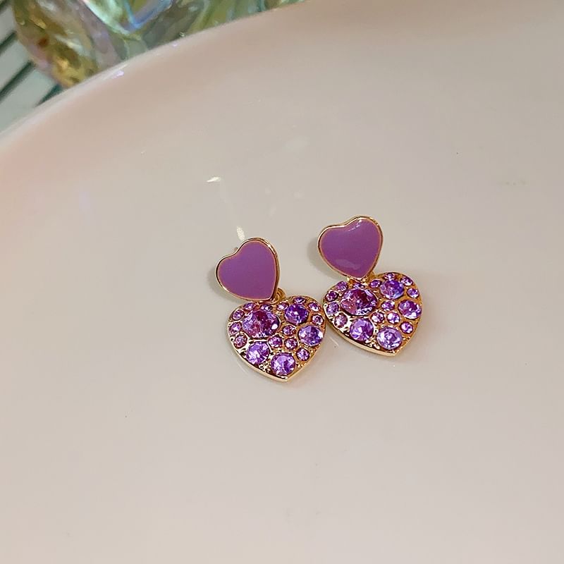 Rhinestone Alloy Drop Earring SpreePicky