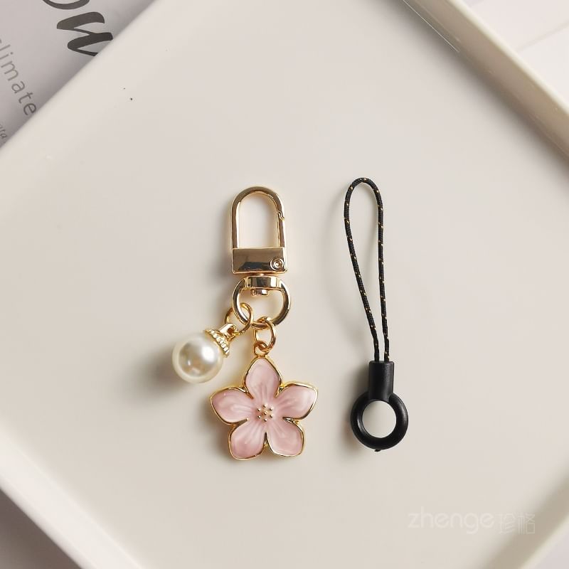 Floral Faux Pearl Phone Charm SpreePicky