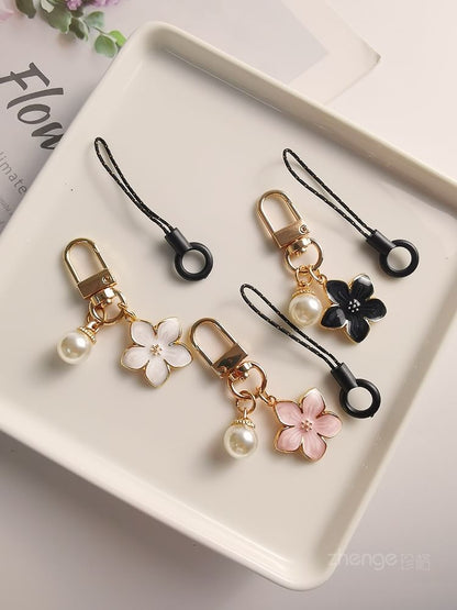 Floral Faux Pearl Phone Charm SpreePicky