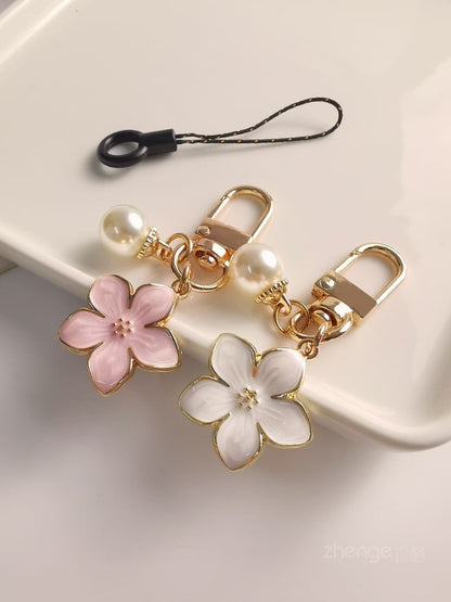 Floral Faux Pearl Phone Charm SpreePicky