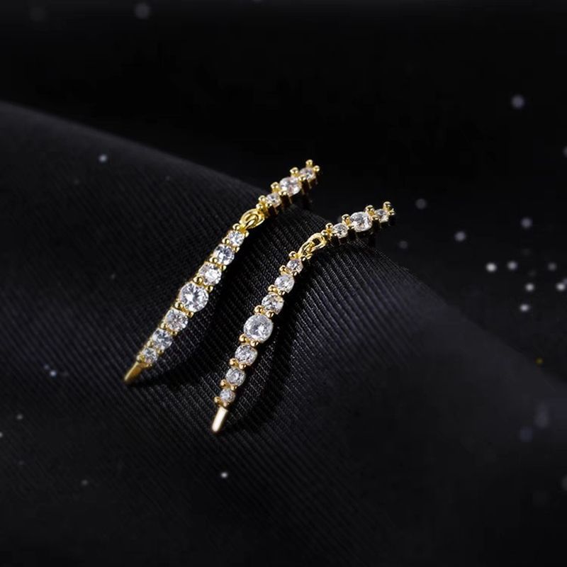 Rhinestone Threader Earring SpreePicky