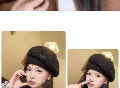 Knit Plain Beret SpreePicky