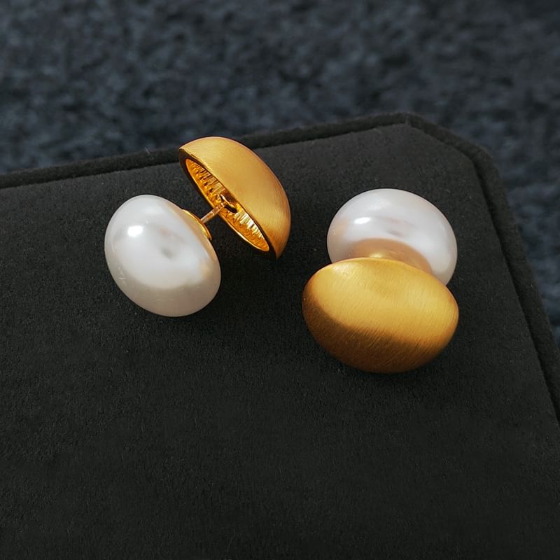 Faux Pearl Brushed Alloy Ear Jacket SpreePicky