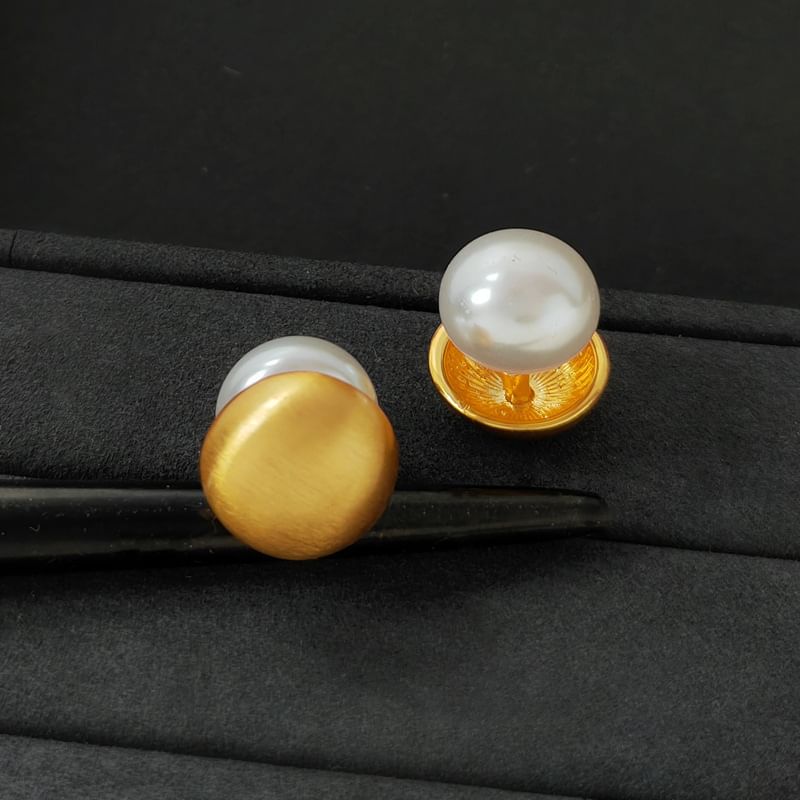 Faux Pearl Brushed Alloy Ear Jacket SpreePicky