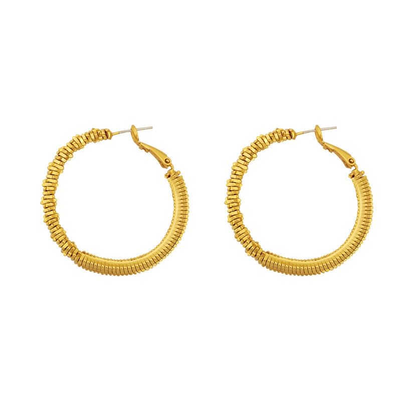 Textured Alloy Hoop Earring SpreePicky