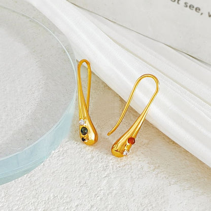 Rhinestone Resin Alloy Drop Earring SpreePicky