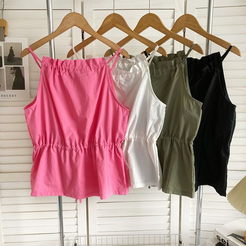 Plain Drawstring Camisole Top mySite