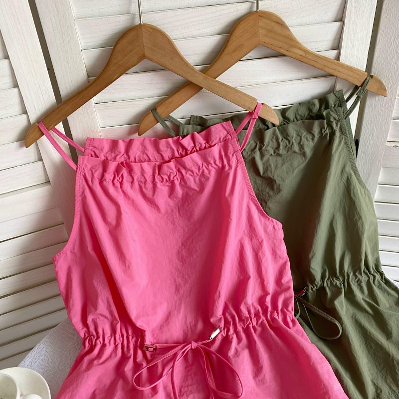 Plain Drawstring Camisole Top mySite