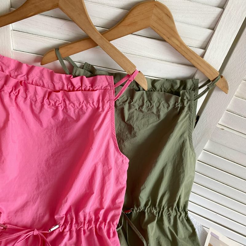 Plain Drawstring Camisole Top mySite