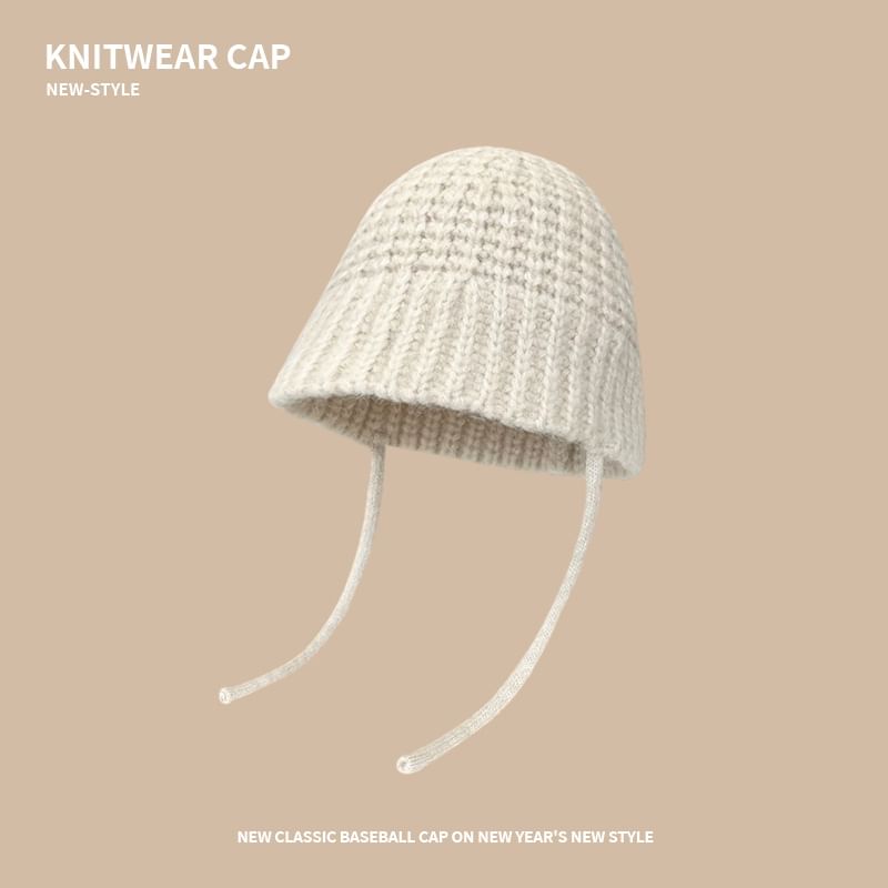 Plain Knit Bucket Hat SpreePicky