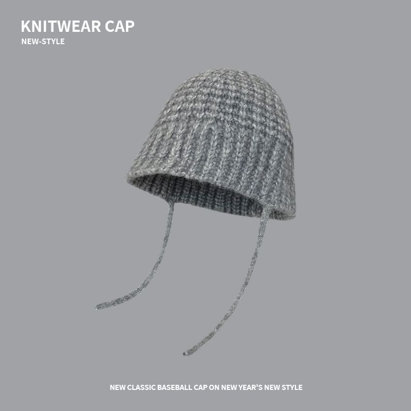 Plain Knit Bucket Hat SpreePicky