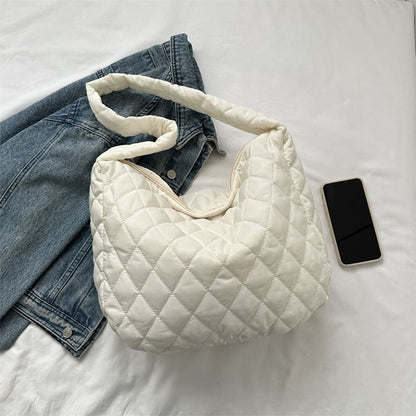 Plain Quilted Crossbody Bag SpreePicky