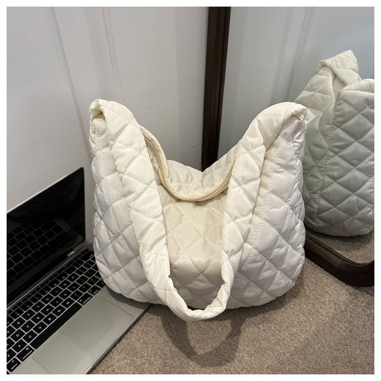 Plain Quilted Crossbody Bag SpreePicky