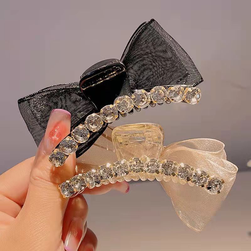 Rhinestone Bow Hair Clamp mySite