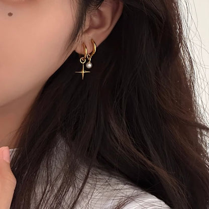 Star Asymmetrical Alloy Drop Earring SpreePicky