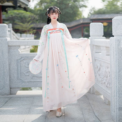 Floral Embroidered Hanfu Costume Set SpreePicky