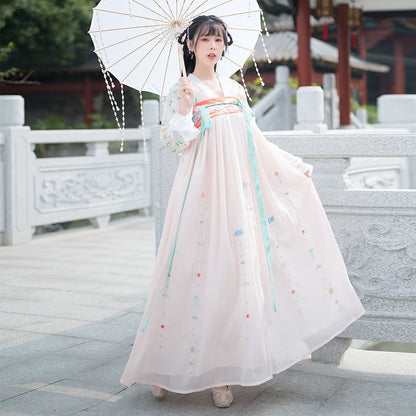 Floral Embroidered Hanfu Costume Set SpreePicky