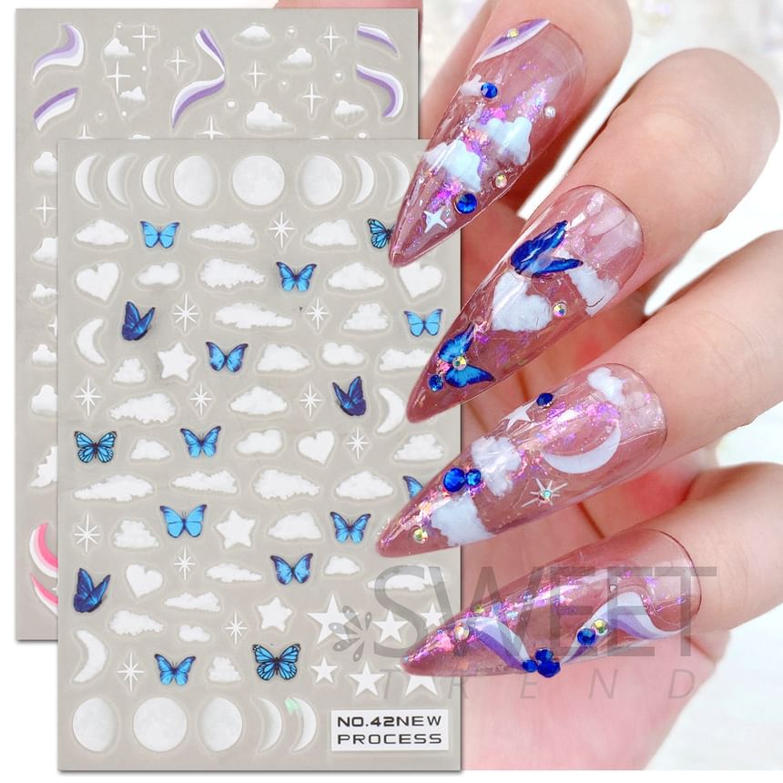 Marble Print Nail Art Stickers SpreePicky