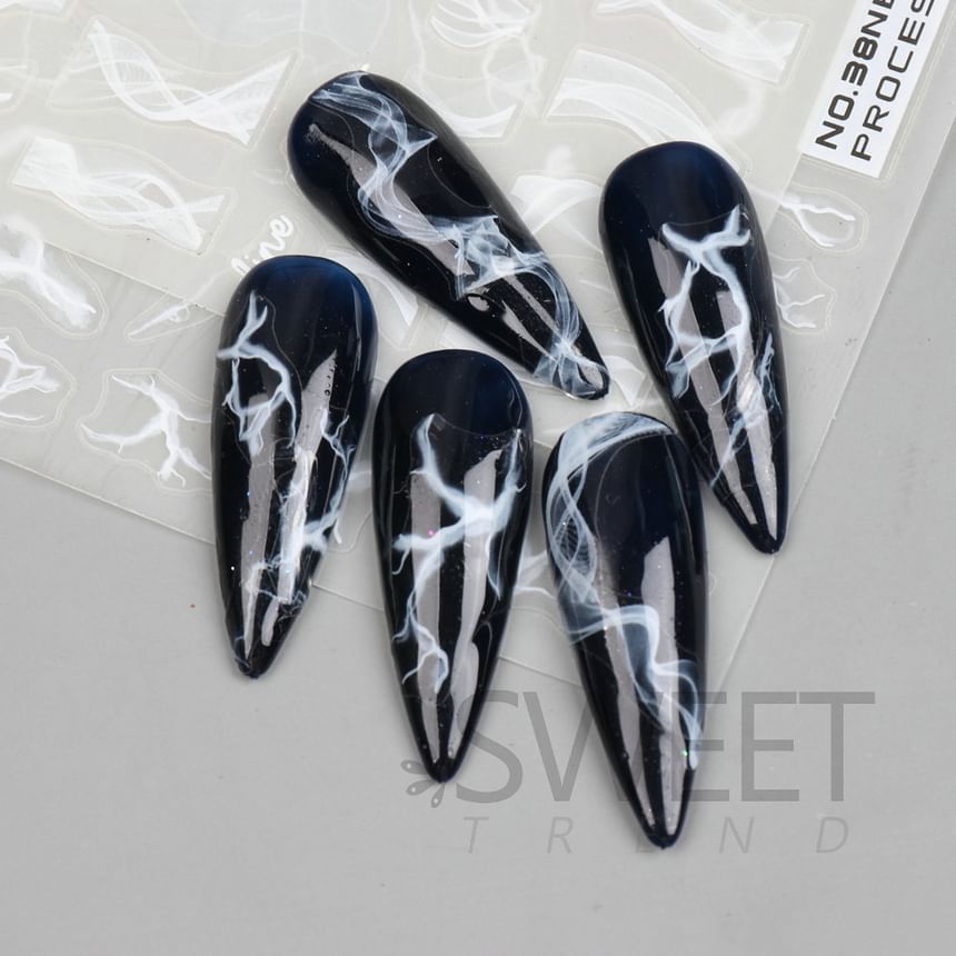 Marble Print Nail Art Stickers SpreePicky