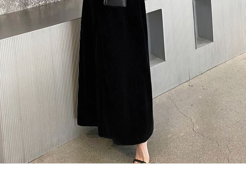 Long-Sleeve Cold Shoulder Two Tone A-Line Evening Gown SpreePicky