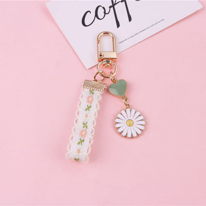 Floral Lace Alloy Bag Charm Keyring (Various Designs) SpreePicky