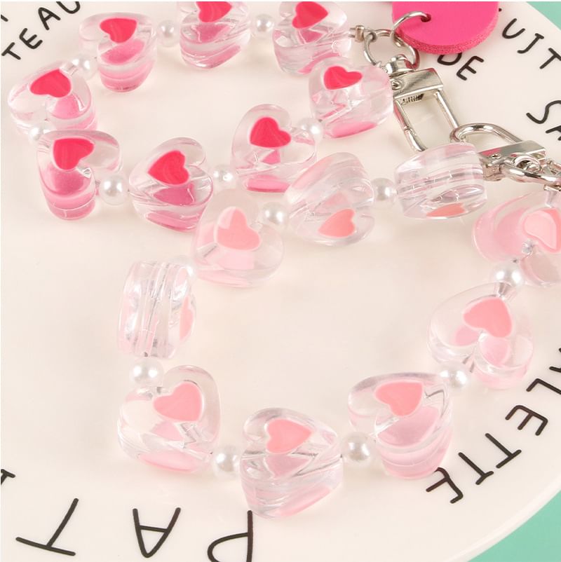 Heart Acrylic Bag Charm Keyring SpreePicky