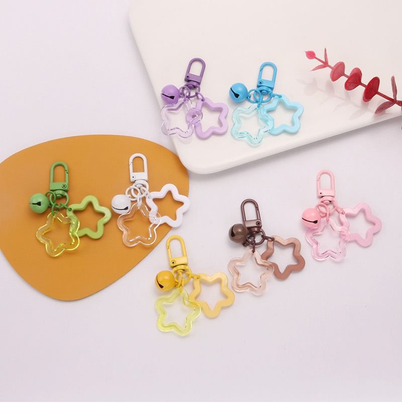 Star Bell Bag Charm Keyring SpreePicky