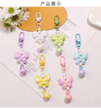 Butterfly Acrylic Bag Charm Keyring SpreePicky