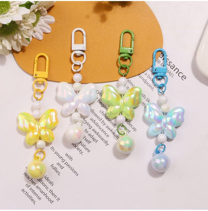 Butterfly Acrylic Bag Charm Keyring SpreePicky