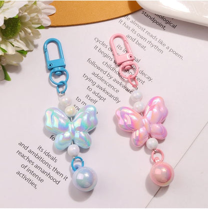 Butterfly Acrylic Bag Charm Keyring SpreePicky