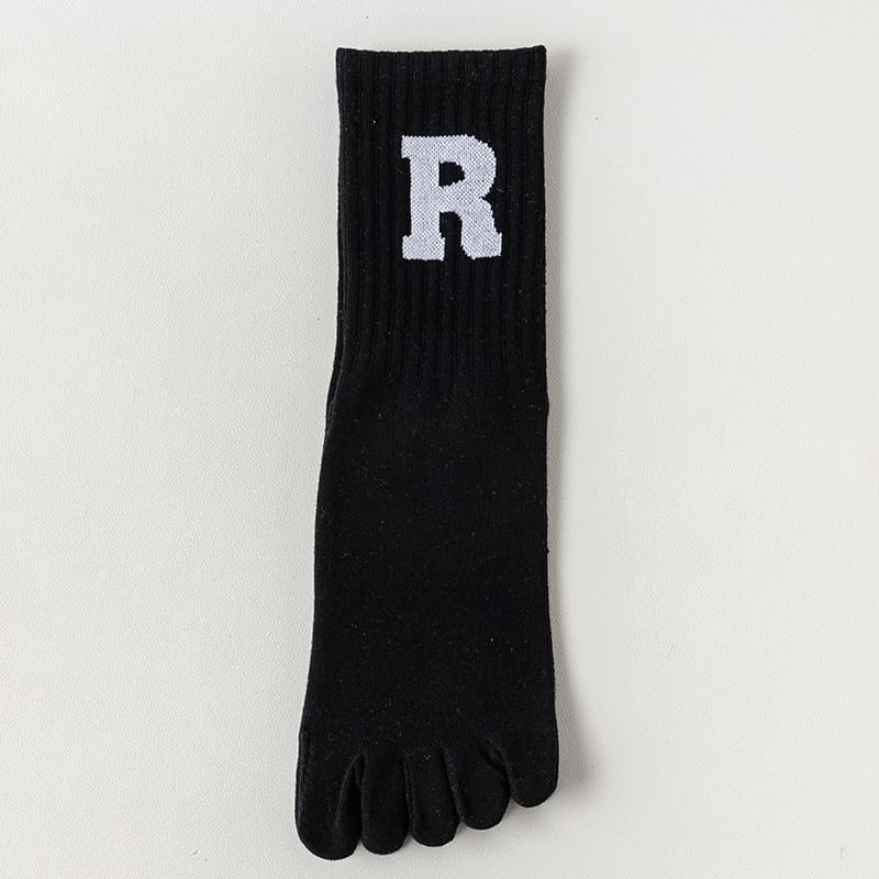 Anti-Slip Letter Embroidered Toe Socks SpreePicky