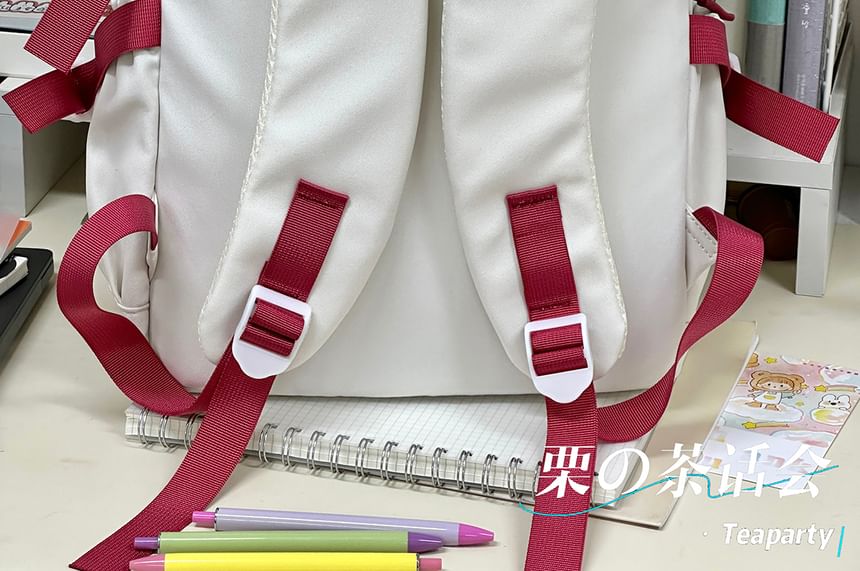 Lettering Print Buckle Backpack SpreePicky