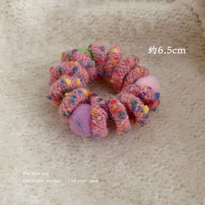 Pom Pom Yarn Coil Hair Tie SpreePicky