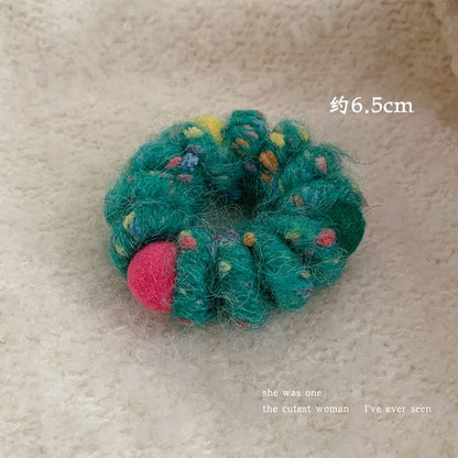 Pom Pom Yarn Coil Hair Tie SpreePicky