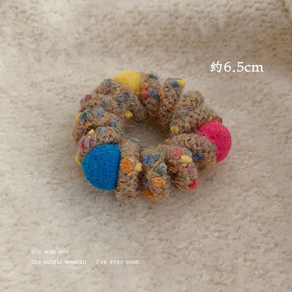 Pom Pom Yarn Coil Hair Tie SpreePicky