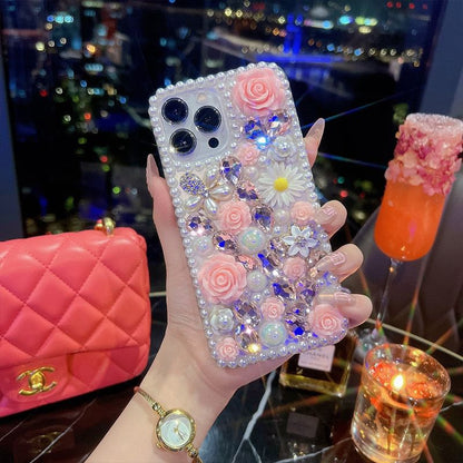 Floral Rhinestone Phone Case - iPhone X / XS / XR / XS Max / 11 / 11 Pro / 11 Pro Max / 12 / 12 Pro / 12 mini / 12 Pro Max / 13 / 13 Pro / 13 mini / 13 Pro Max / 14 / 14 Plus / 14 Pro / 14 Pro Max / 15 / 15 Plus / 15 Pro / 15 Pro Max SpreePicky