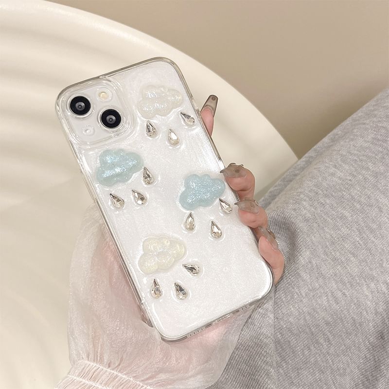 Starfish / Rain Cloud Phone Case - iPhone 15 Pro Max / 15 Pro / 15 Plus / 15 / 14 Pro Max / 14 Pro / 14 Plus / 14 / 13 Pro Max / 13 Pro / 13 / 13 mini / 12 Pro Max / 12 Pro / 12 / 12 mini / 11 Pro Max / 11 Pro / 11 / SE / XS Max / XS / XR / X SpreePicky