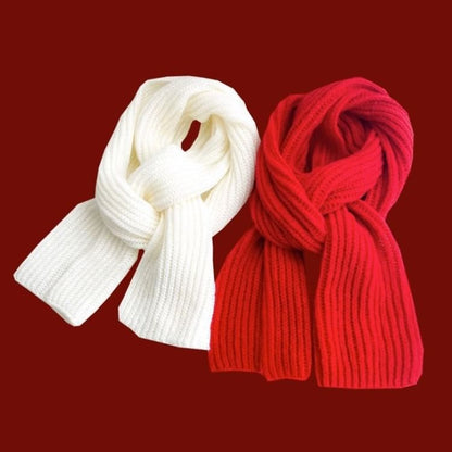 Plain Chunky Knit Scarf SpreePicky