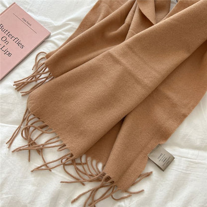 Plain Fringed Scarf SpreePicky