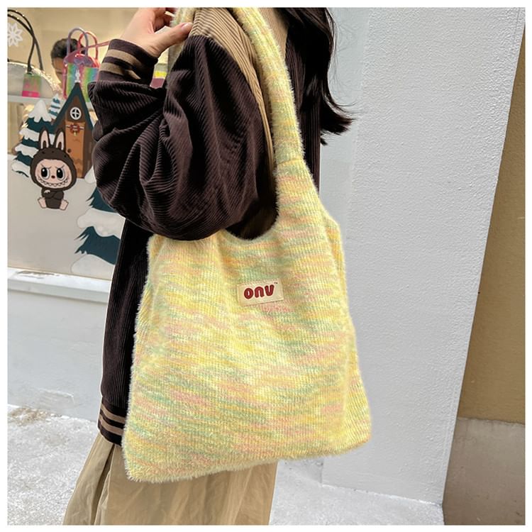 Lettering Knit Tote Bag mySite