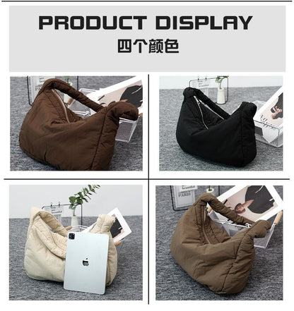 Plain Puffer Shoulder Bag mySite