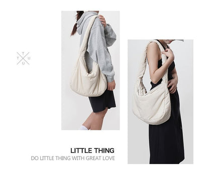 Plain Puffer Shoulder Bag mySite