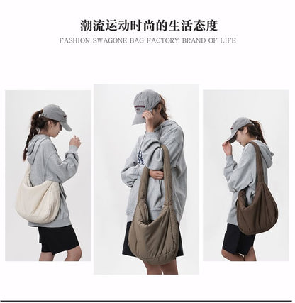 Plain Puffer Shoulder Bag mySite