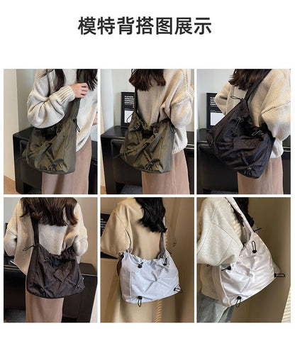 Plain Ruched Shoulder Bag mySite