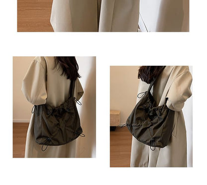 Plain Ruched Shoulder Bag mySite