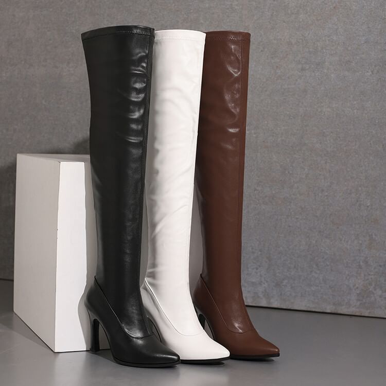 Pointed Toe High Heel Over The Knee Boots SpreePicky