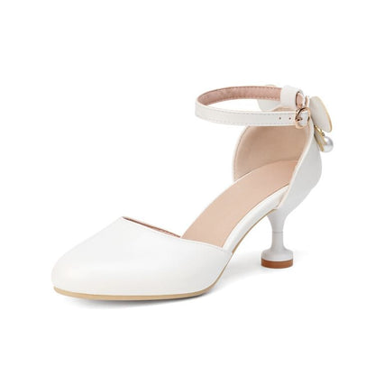 Bow Ankle Strap D'Orsay Pumps SpreePicky