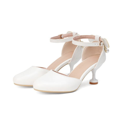 Bow Ankle Strap D'Orsay Pumps SpreePicky